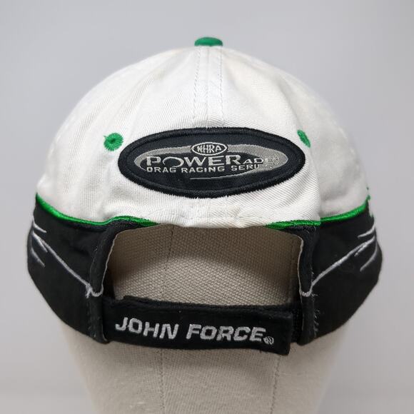John Force Racing Green Fire NHRA Strapback Baseball Cap Multi OS Main Gate - Picture 6 of 9
